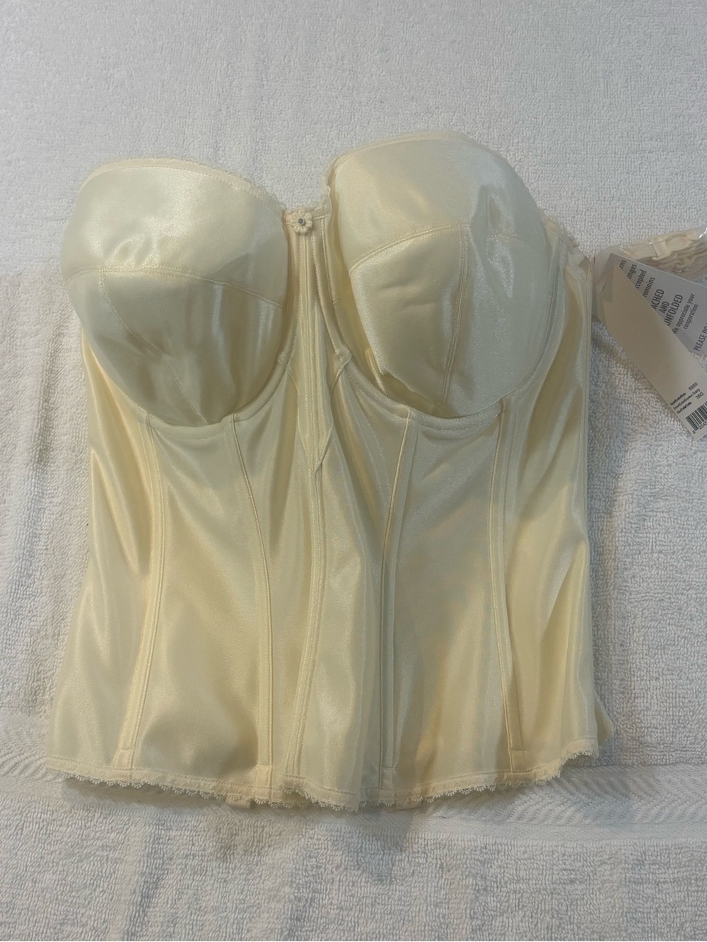 Dominique Juliette Satin Longline Bridal Corset Bra 8950 NWT 36 G d18